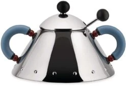 Alessi Suikerpot - Met Lepel - 9097 - Blauw - 200 Ml - Door Micheal Graves