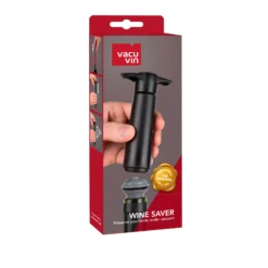 Vacu Vin Wijnpomp Met 2 Wijnstoppers - Wine Saver - Zwart -Cuisine Et Table 09814606 Wine Saver Black 1 Pump 2 Stoppers Pack