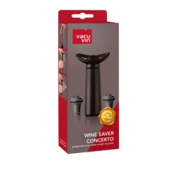 Vacu Vin Wijnpomp Met 2 Wijnstoppers - Wine Saver Concerto - Zwart -Cuisine Et Table 09875606 Wine Saver Concerto 1 Pump 2 Stoppers Pack