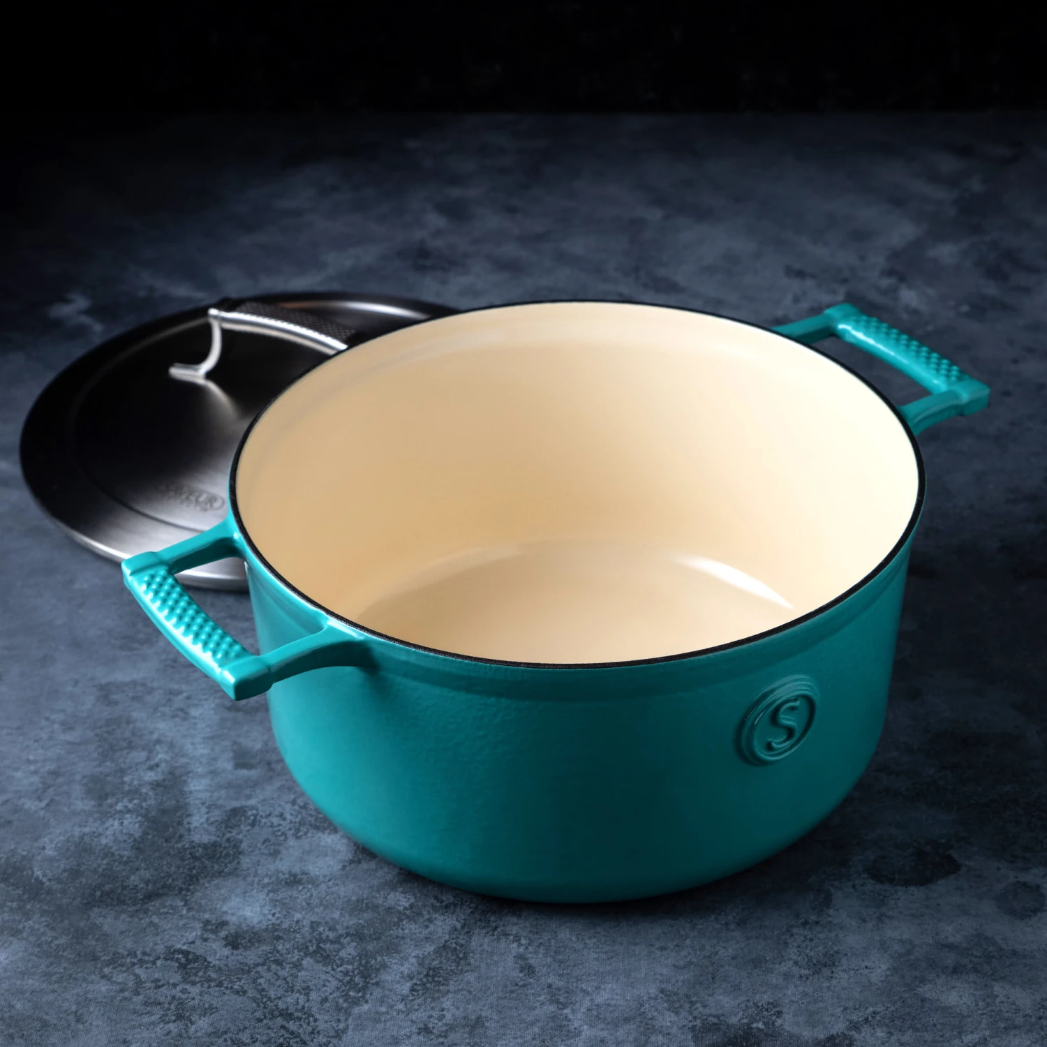 Saveur Selects Braadpan Voyage - Saveur Blue - ø 25 Cm / 4.7 Liter - Geëmailleerde Anti-aanbaklaag 6 Saveur Selects Braadpan Voyage - Saveur Blue - ø 25 Cm / 4.7 Liter - Geëmailleerde Anti-aanbaklaag - Image 4