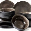 Studio Tavola Serviesset Samos - 18-delig / 6 Personen 1 Studio Tavola Serviesset Samos - 18-delig / 6 Personen -Cuisine Et Table 1 ST Dark Brown set foto