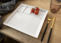 Fonduebord / Gourmetbord - 5 Vakken - Wit - 24 X 24 Cm -Cuisine Et Table 1 gourmet bord 3