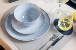 Jay Hill Placemat - Vegan Leer - Grijs / Blauw - Bread - Dubbelzijdig - 44 X 30 Cm -Cuisine Et Table 10 Jay hill servies stripes 03