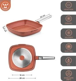 Westinghouse Pannenset Performance (Wokpan + Grillpan) ø 28 Cm - Rood - Inductie En Alle Andere Warmtebronnen 17 Westinghouse Pannenset Performance (Wokpan + Grillpan) ø 28 Cm - Rood - Inductie En Alle Andere Warmtebronnen -Cuisine Et Table 1120x1200 3