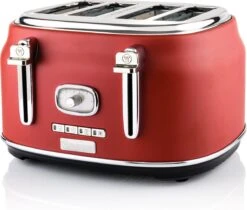 Westinghouse Retro Waterkoker + Broodrooster 4 Sleuven + Blender - Rood -Cuisine Et Table 1200x1021 3