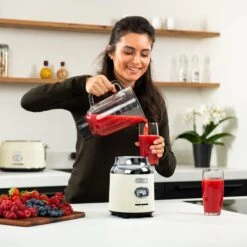 Westinghouse Retro Waterkoker + Broodrooster 2 Sleuven + Blender - Wit -Cuisine Et Table 1200x1200 136