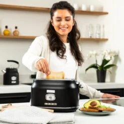 Westinghouse Retro Waterkoker + Broodrooster 2 Sleuven - Zwart -Cuisine Et Table 1200x1200 148