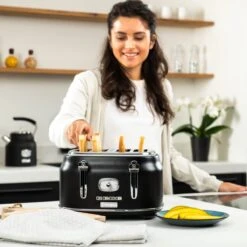 Westinghouse Retro Waterkoker + Broodrooster 4 Sleuven + Staafmixer - Zwart -Cuisine Et Table 1200x1200 189