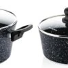 Westinghouse Pannenset Black Marble (Braadpan ø 24 Cm + Steelpan ø 18 Cm) - Inductie En Alle Andere Warmtebronnen -Cuisine Et Table 1200x374