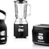 Westinghouse Retro Waterkoker + Broodrooster 2 Sleuven + Blender - Zwart -Cuisine Et Table 1200x797