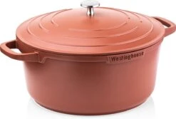 Westinghouse Pannenset Performance (Braadpan + Hapjespan) ø 28 Cm - Rood - Inductie En Alle Andere Warmtebronnen -Cuisine Et Table 1200x813 1
