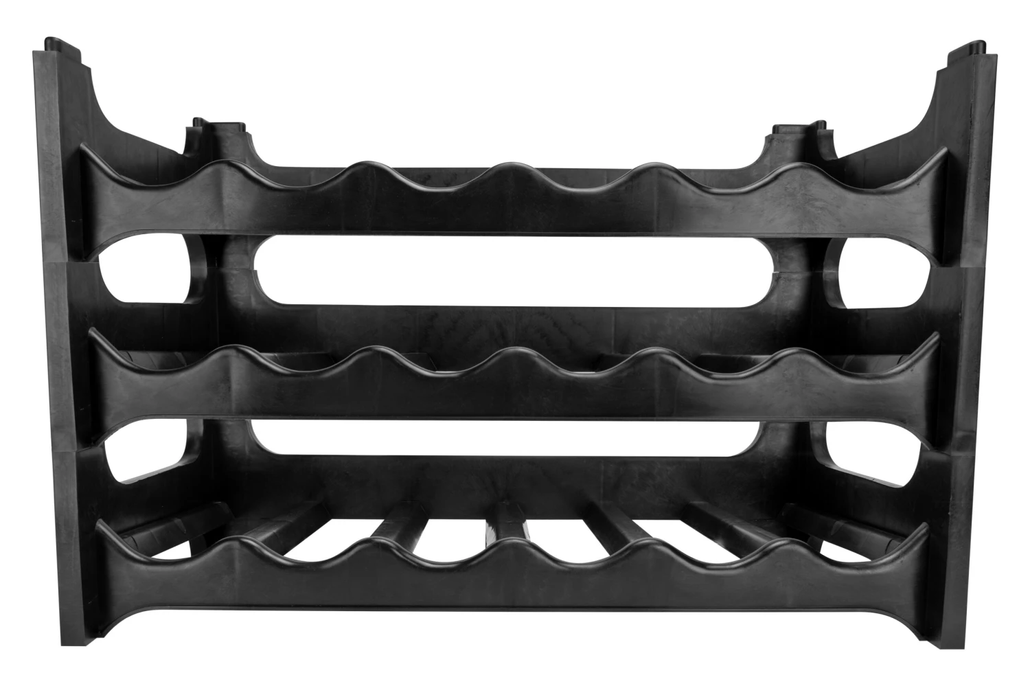 Wijnrek Stapelbaar - Kunststof - Zwart - 6 Flessen 5 Wijnrek Stapelbaar - Kunststof - Zwart - 6 Flessen - Image 3