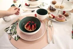 Jay Hill Placemats - Vegan Leer - Grijs / Roze - Dubbelzijdig - ø 38 Cm - 6 Stuks -Cuisine Et Table 27 3