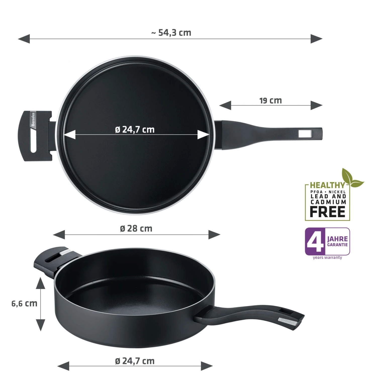 Berndes Hapjespan B.Green - ø 28 Cm / 3.5 Liter - Standaard Anti-aanbaklaag 6 Berndes Hapjespan B.Green - ø 28 Cm / 3.5 Liter - Standaard Anti-aanbaklaag - Image 4