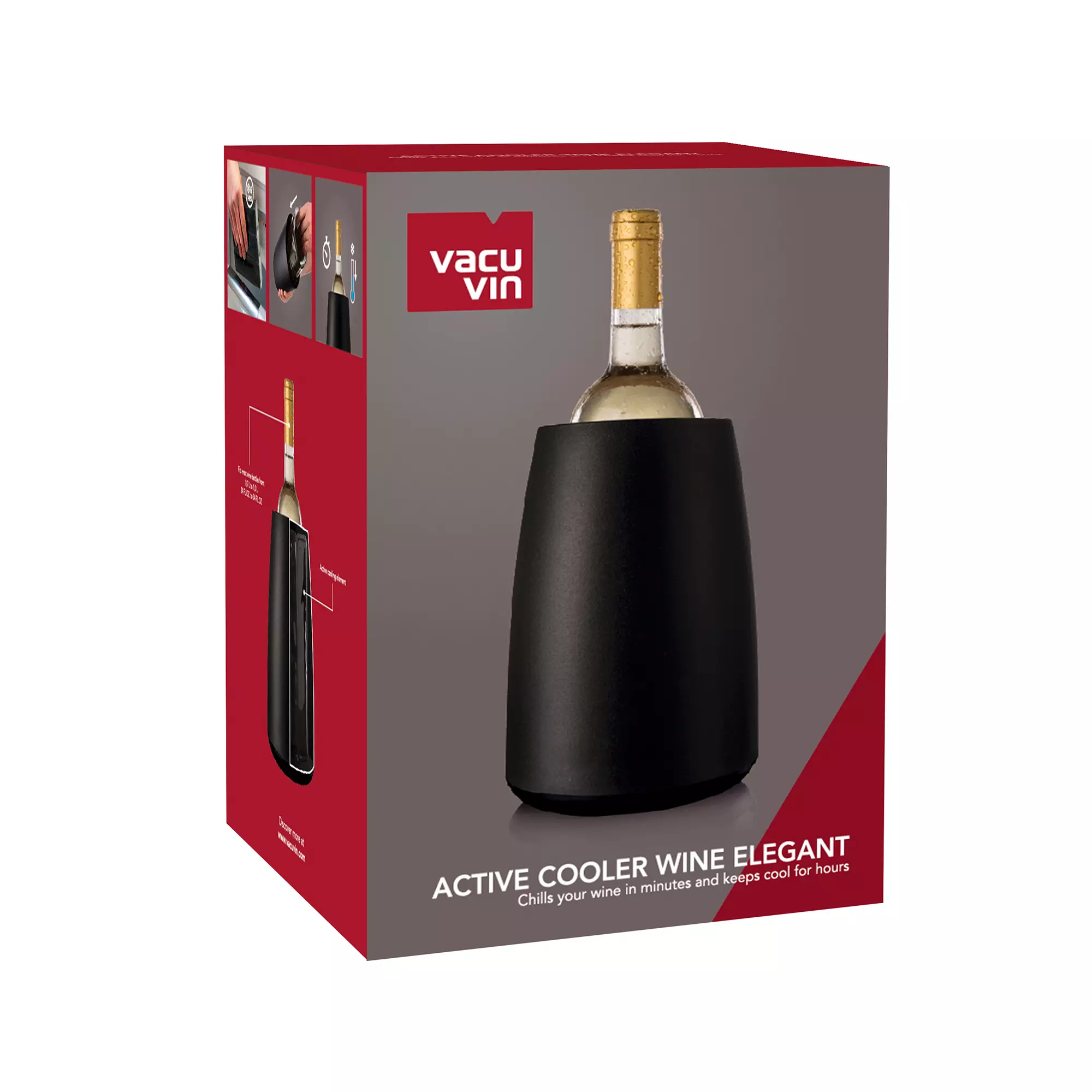 Vacu Vin Wijnkoeler Active Cooler Elegant - Box - Zwart 7 Vacu Vin Wijnkoeler Active Cooler Elegant - Box - Zwart - Image 5