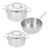 Demeyere 3 Delige Pannenset (Kookpan ø 18 / 20 Cm En Sauspan ø 20 Cm) + Deksels Apollo 7 - RVS -Cuisine Et Table 40850 730 0 01