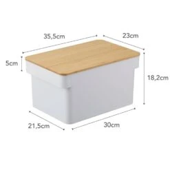 Yamazaki Broodtrommel Met Messenhouder Tower Wit -Cuisine Et Table 4946 dims eu 1000x