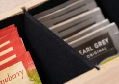 Sakura Tea Theedoos - Hout - 6-vaks - Met Fluweel - 43 X 9 Cm -Cuisine Et Table 5 detail 6 lang hout 1