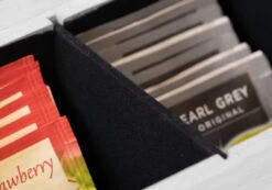 Sakura Tea Theedoos - Wit - 6-vaks - Met Fluweel - 43 X 9 Cm -Cuisine Et Table 5 detail 6 lang wit 1