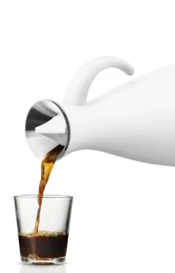 Eva Solo Thermoskan Classic Mat Wit 1 Liter -Cuisine Et Table 502802 Vacuum jug 1l Matt white pouring HIGH