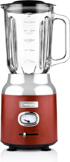 Westinghouse Retro Waterkoker + Broodrooster 2 Sleuven + Blender - Rood 14 Westinghouse Retro Waterkoker + Broodrooster 2 Sleuven + Blender - Rood -Cuisine Et Table 520x1200