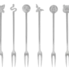 Sambonet Gebaksvorkjes Party Fashion Antique Zilver 6 Stuks -Cuisine Et Table 52649C52