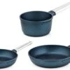 Westinghouse Pannenset Performance (Koekenpan ø 24 En 28 Cm + Steelpan ø 18 Cm) - Blauw - Inductie En Alle Andere Warmtebronnen -Cuisine Et Table 550x338 1
