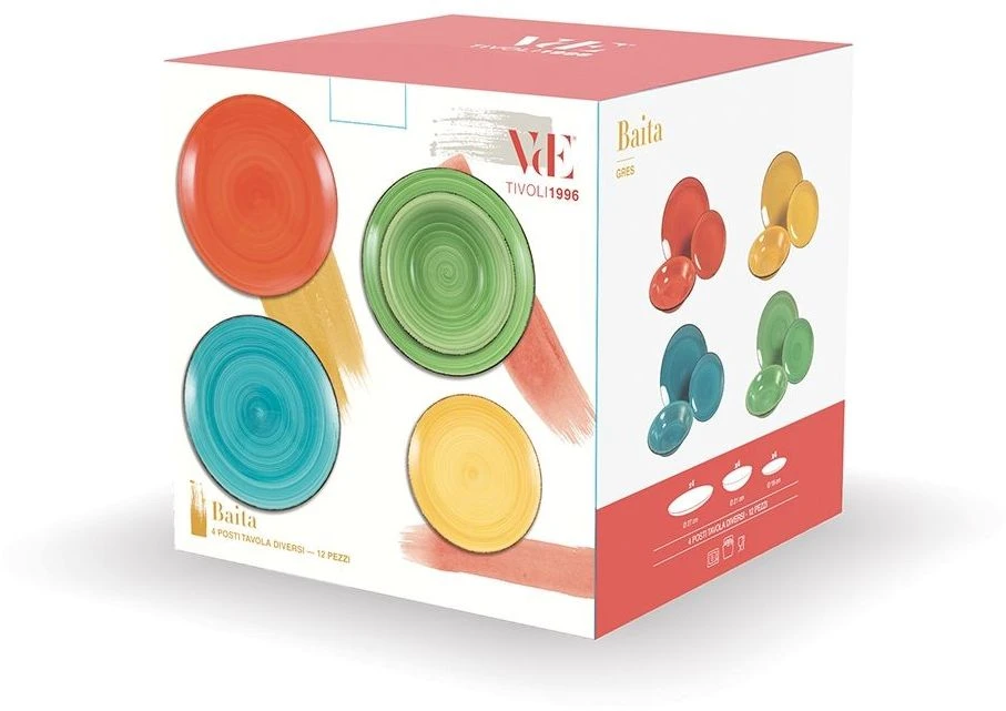 Villa D'Este Serviesset Baita Intensita Doppia - 12-delig / 4 Personen 10 Villa D'Este Serviesset Baita Intensita Doppia - 12-delig / 4 Personen - Image 8