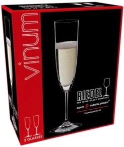 Riedel Champagne Glazen / Flutes Vinum - 2 Stuks -Cuisine Et Table 641600008 packaging s9H171Kq