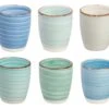 Studio Tavola Koffiekopjes Ocean Blue 160 Ml - 6 Stuks -Cuisine Et Table 712442745570