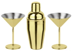 Paderno Cocktailset Paderno Martini - Goud - 3 Delige Set
