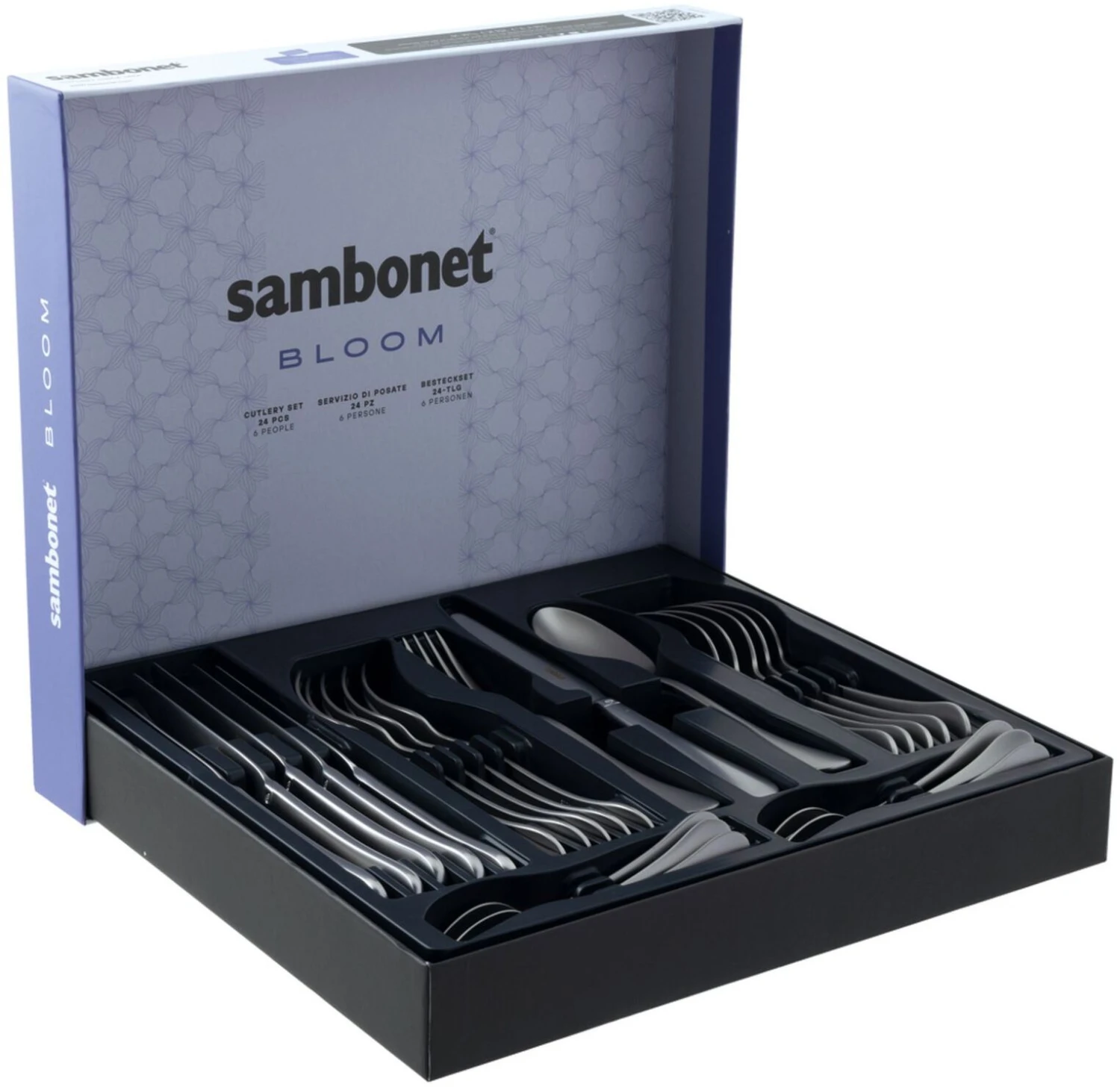Sambonet Bestekset Bloom - Antique RVS - Monoblock - 24 Delig / 6 Personen 5 Sambonet Bestekset Bloom - Antique RVS - Monoblock - 24 Delig / 6 Personen - Image 3