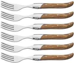 Jay Hill Steakvorken Laguiole - Olijfhout - 6 Stuks -Cuisine Et Table 8720364450892 2