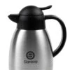 Sareva Thermoskan - RVS - Zwart - 1 Liter -Cuisine Et Table 8720364452988