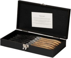 Jay Hill Steakmessen Laguiole - Raw Black - Olijfhout - 6 Stuks -Cuisine Et Table 8720364453459 3