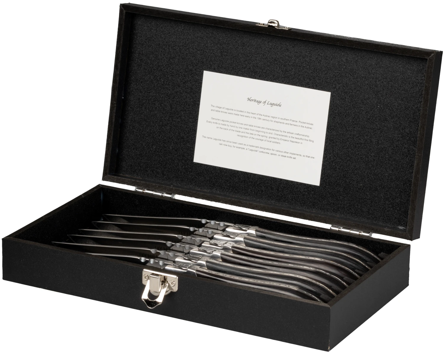 Jay Hill Steakmessen Laguiole - Zwart - 6 Stuks 6 Jay Hill Steakmessen Laguiole - Zwart - 6 Stuks - Image 4