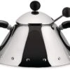 Alessi Suikerpot - Met Lepel - 9097 B - Zwart - 200 Ml - Door Micheal Graves