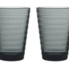 Iittala Glas Aino Aalto - Donkergrijs - 330 Ml - 2 Stuks -Cuisine Et Table Aino Aalto tumbler 33 cl dark grey 2pcs 1
