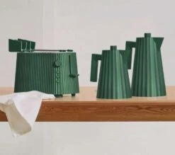 Alessi Broodrooster Plissé - 6 Standen - Groen - Michele De Lucchi - MDL08 GR -Cuisine Et Table Alessi Plisse Groen 2