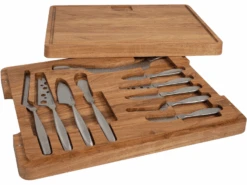 Boska Kaasset Ultimate Monaco+ (Eikenhouten Serveerplank & 10 RVS Kaasmessen) - 11 Delige Set -Cuisine Et Table CL productafbeeldingen 19