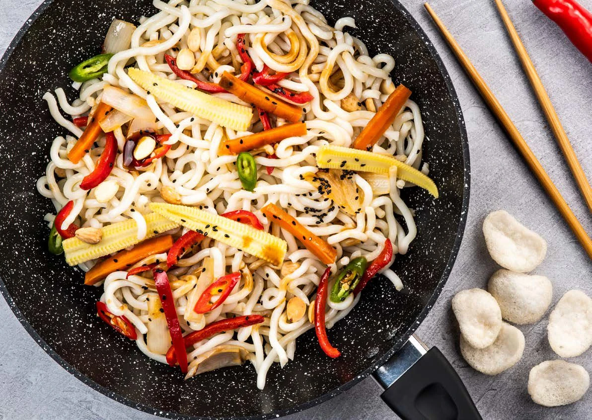 Westinghouse Wokpan Marble - ø 30 Cm - Standaard Anti-aanbaklaag 4 Westinghouse Wokpan Marble - ø 30 Cm - Standaard Anti-aanbaklaag - Image 2