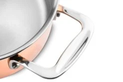 DUCQ Pannenset (Kookpan ø 18 / 20 / 20 Cm + Steelpan ø 16 Cm) + Deksels - Koper - 4 Delige Set -Cuisine Et Table DUCQ handle 1 3