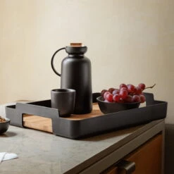 Eva Solo Thermoskan Silhouette Zwart 1 Liter -Cuisine Et Table Eva Solo Nordic Kitchen Serviertablett rechteckig Eiche schwarz Situation