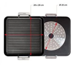 Valira Grillpan Aire Met Handgrepen - 28 X 28 Cm - Standaard Anti-aanbaklaag 8 Valira Grillpan Aire Met Handgrepen - 28 X 28 Cm - Standaard Anti-aanbaklaag -Cuisine Et Table GrillpanMetHandvaten28x28cm2