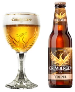 Grimbergen Bierglazen Op Voet - 330 Ml - 6 Stuks -Cuisine Et Table Grimbergen glas nieuw met fles 1