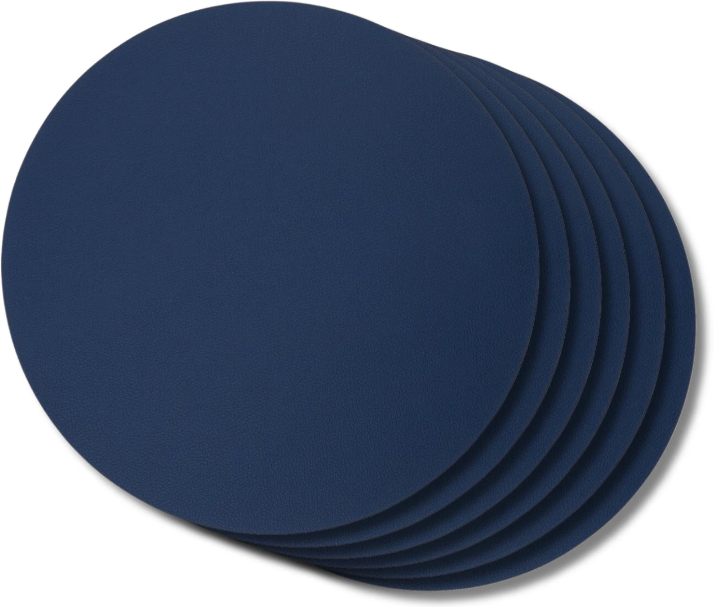 Jay Hill Placemats - Vegan Leer - Grijs / Blauw - Dubbelzijdig - ø 38 Cm - 6 Stuks 3 Jay Hill Placemats - Vegan Leer - Grijs / Blauw - Dubbelzijdig - ø 38 Cm - 6 Stuks