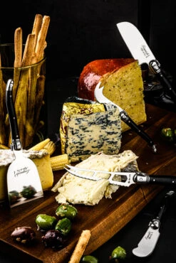 Laguiole Style De Vie Kaasmessen Met Plank Premium Line - Zwart -Cuisine Et Table Kaas5ZwartPlank 2