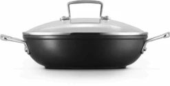 Le Creuset Hapjespan Met Deksel - Les Forgées TNS - ø 24 Cm / 2.3 Liter - Standaard Anti-aanbaklaag -Cuisine Et Table LC 20190624 ZS PS FS 51107240010502 003