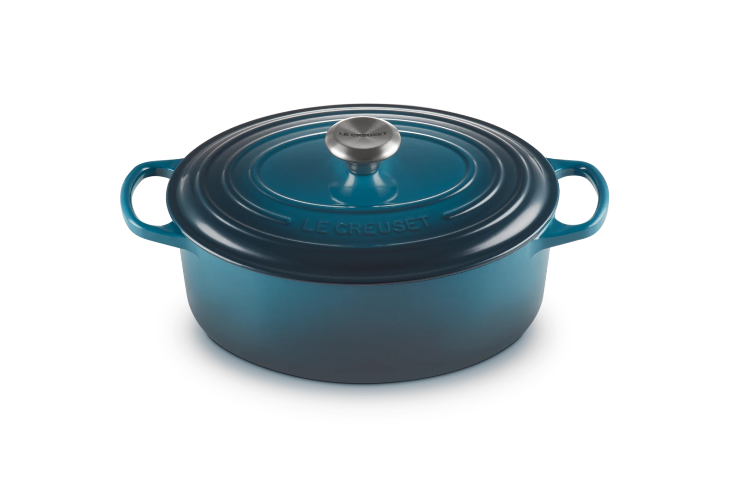 Le Creuset Braadpan Signature - Ovaal - Deap Teal - ø 29 Cm / 4.7 Liter 6 Le Creuset Braadpan Signature - Ovaal - Deap Teal - ø 29 Cm / 4.7 Liter - Image 4