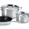 Le Creuset 3- Delige Pannenset 3-ply - RVS - Inductie - Koekenpan, Kookpan & Steelpan - Inclusief 2 Deksels -Cuisine Et Table LC 20210610 ZS PS FS 53808000010050 001 2